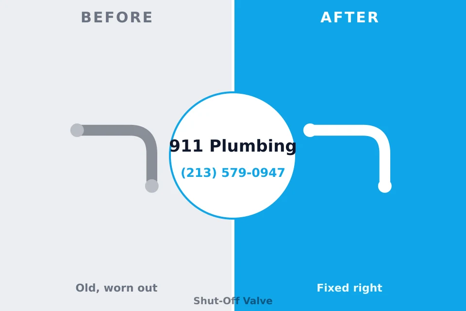 Before and after: plumbing repair Emporia, KS